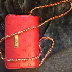 Elegant Red Chain Strap Women's Bag